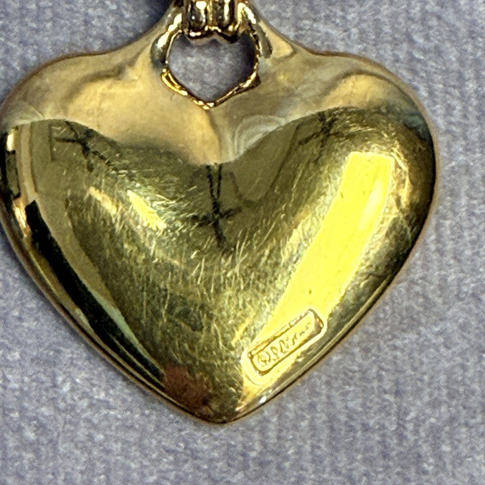 Gold Monet‎ Heart Necklace Pendant 16 Inches - Picture 3 of 6